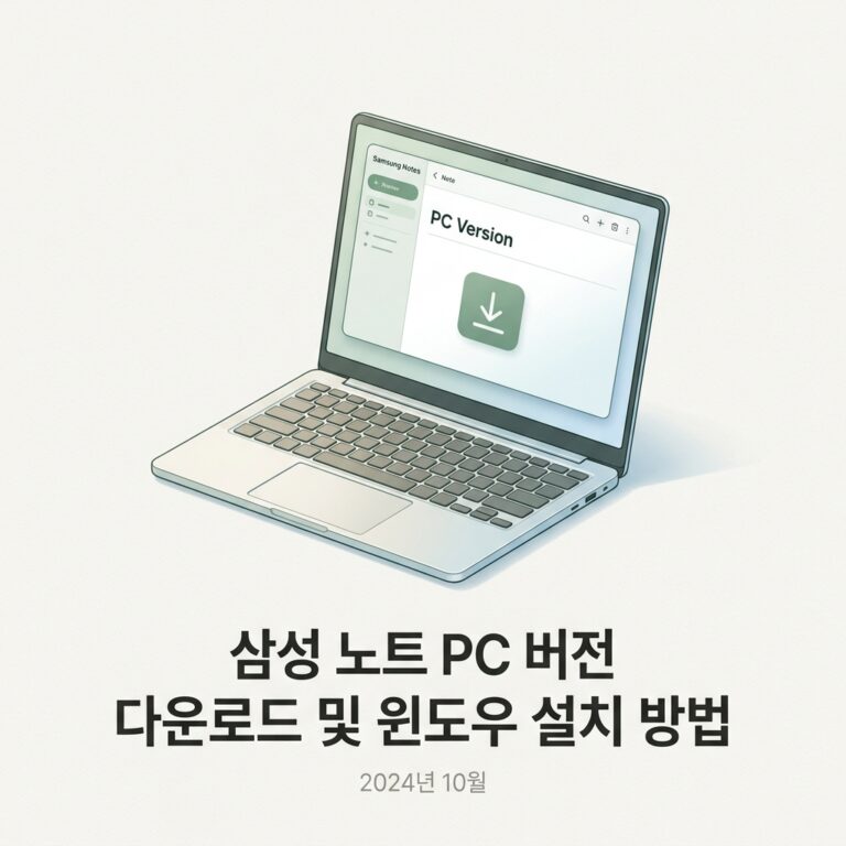 삼성 노트 PC 버전 다운로드 및 윈도우 설치 방법