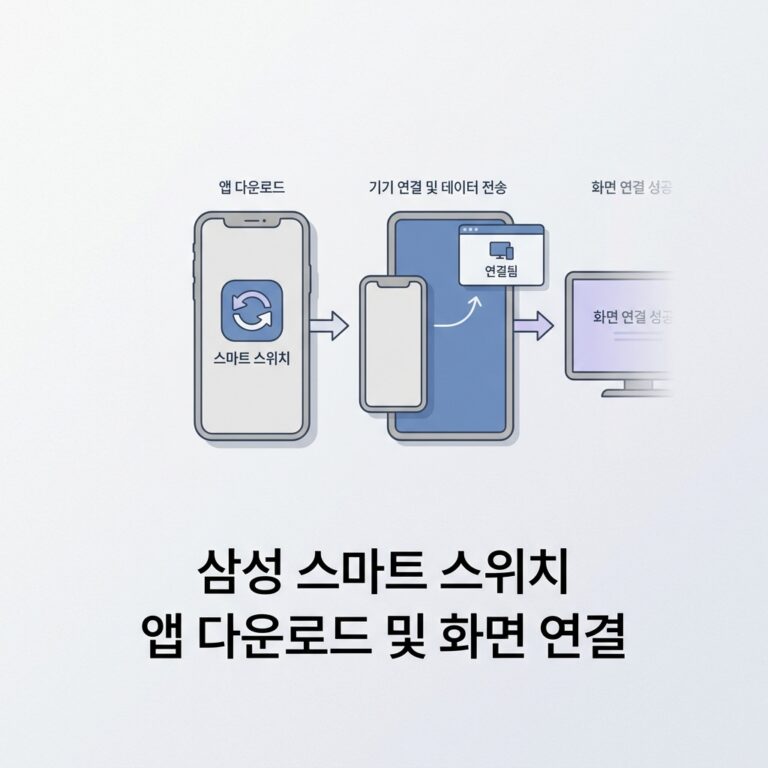 삼성 스마트 스위치 앱 다운로드 및 화면 연결