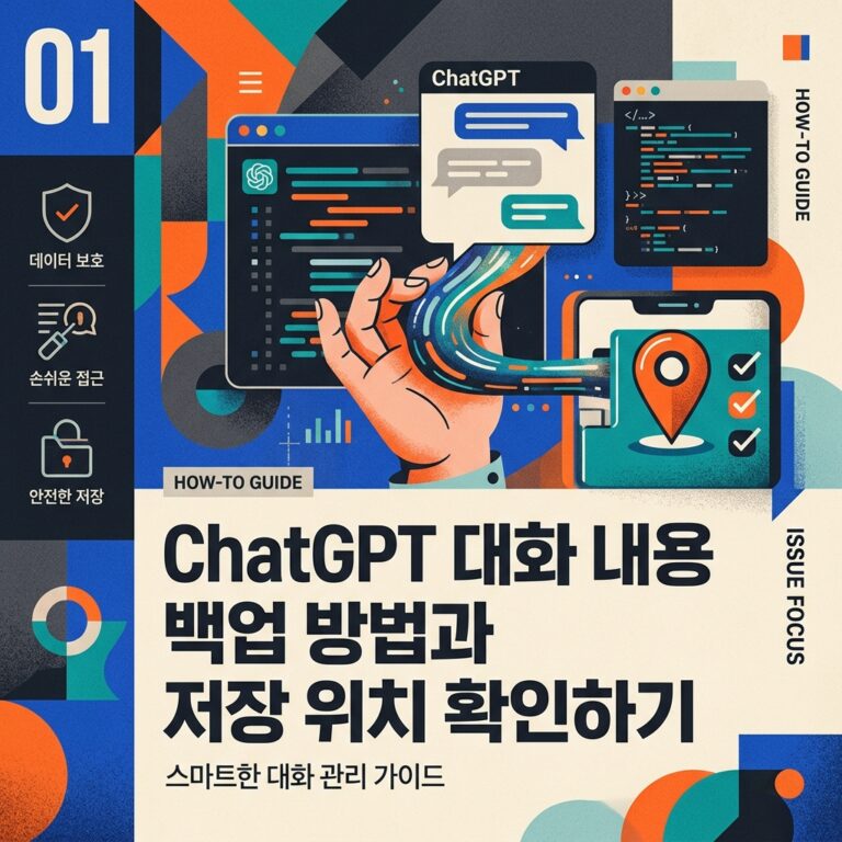 ChatGPT 대화 내용 백업 방법과 저장 위치 확인하기