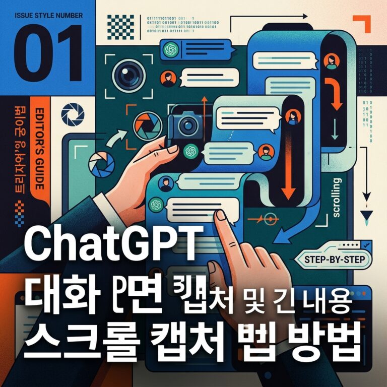 ChatGPT 대화 화면 캡처 및 긴 내용 스크롤 캡처 방법