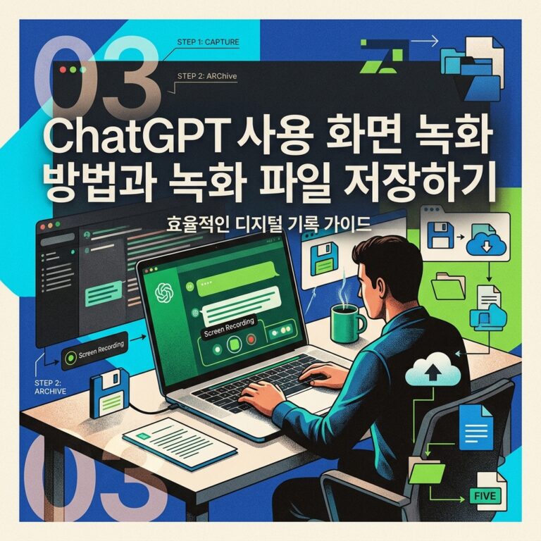 ChatGPT 사용 화면 녹화 방법과 녹화 파일 저장하기