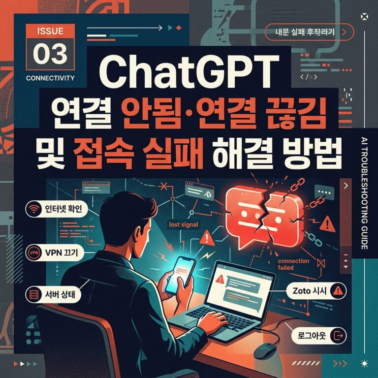 ChatGPT 연결 안됨·연결 끊김 및 접속 실패 해결 방법