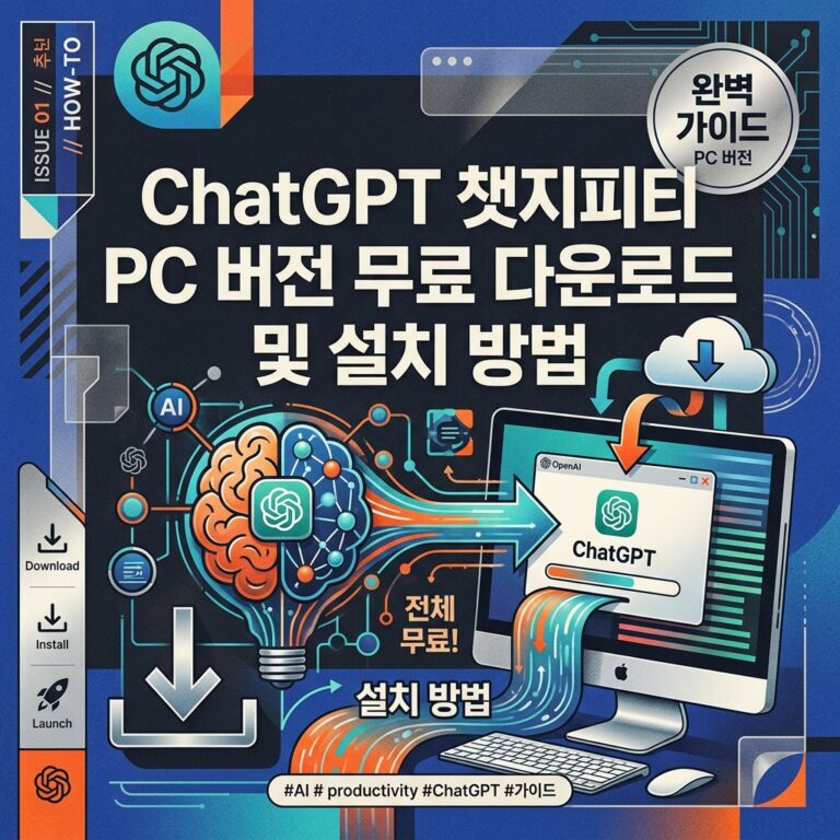 ChatGPT 챗지피티 PC 버전 무료 다운로드 및 설치 방법