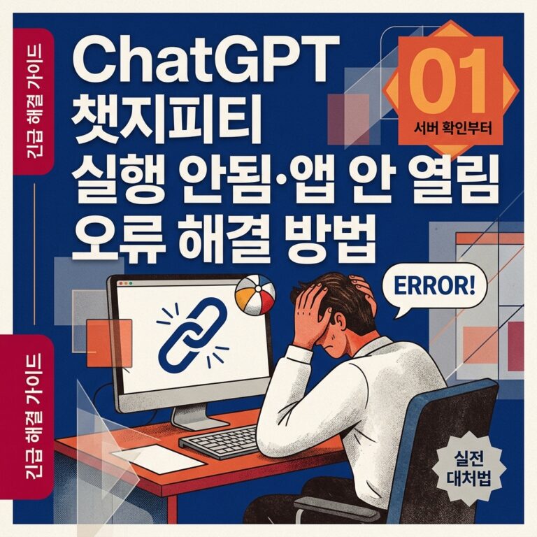 ChatGPT 챗지피티 실행 안됨·앱 안 열림 오류 해결 방법