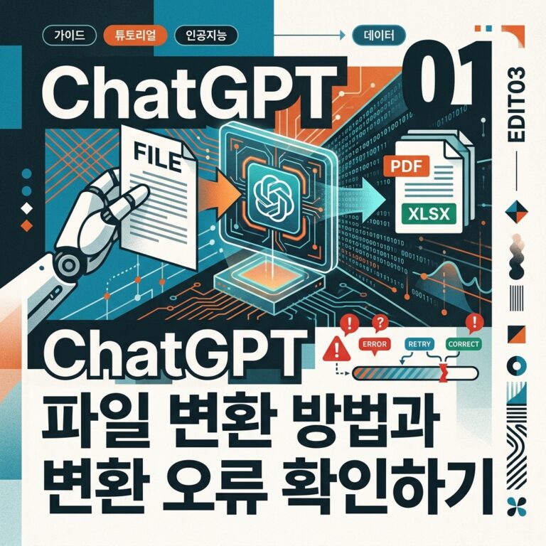 ChatGPT 파일 변환 방법과 변환 오류 확인하기