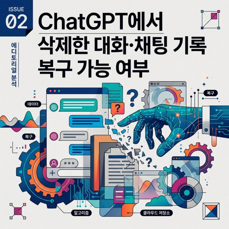 ChatGPT에서 삭제한 대화·채팅 기록 복구 가능 여부