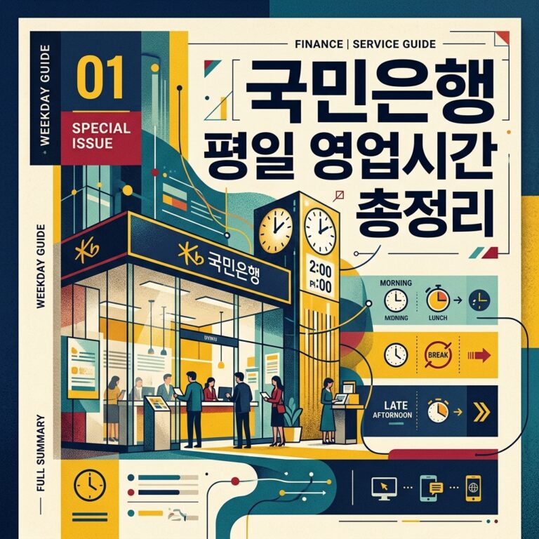 국민은행 평일 영업시간 총정리