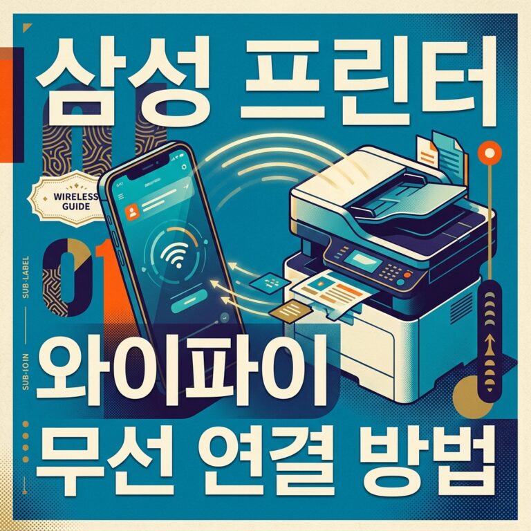 삼성 프린터 핸드폰 와이파이 무선 연결 방법1