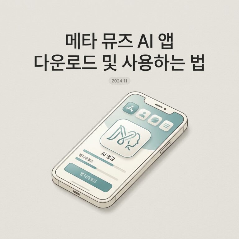 메타 뮤즈 AI 앱 다운로드 및 사용하는 법
